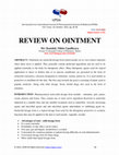 Research paper thumbnail of Review on Ointment