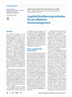 Research paper thumbnail of Lagebild Bevölkerungsverhalten für ein effektives Krisenmanagement