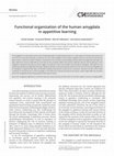 Research paper thumbnail of Functional organization of the human amygdala in appetitive learning