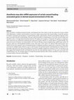 Research paper thumbnail of Anesthesia may alter mRNA expression of certain wound healing-associated genes in dermal wound environment of the rats