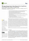 Research paper thumbnail of The Upper Range Limit of Alien Plants Is Not in Equilibrium with Climate in the Andes of Central Chile