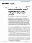 Research paper thumbnail of Response of Canola productivity to integration between mineral nitrogen with yeast extract under poor fertility sandy soil condition