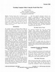 Research paper thumbnail of Teaching computer ethics using the World Wide Web