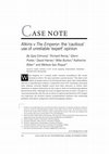 Research paper thumbnail of Atkins v The Emperor: The ‘Cautious’ Use of Unreliable ‘Expert’ Opinion