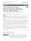 Research paper thumbnail of A natural experimental study of improvements along an urban canal: impact on canal usage, physical activity and other wellbeing behaviours