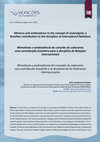 Research paper thumbnail of Mimicry and ambivalence in the concept of sovereignty: a Brazilian contribution to the discipline of International Relations