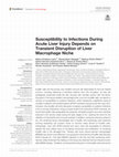 Research paper thumbnail of Susceptibility to Infections During Acute Liver Injury Depends on Transient Disruption of Liver Macrophage Niche