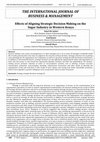 Research paper thumbnail of Effects of Aligning Strategic Decision Making on the Sugar Industry in Western Kenya