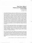 Research paper thumbnail of Entre Lima y México. Palabras para Ricardo Melgar, In memoriam