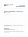 Research paper thumbnail of \u3cem\u3eGreek and Latin from an Indo-European Perspective\u3c/em\u3e (Book Review)