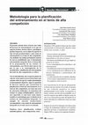 Research paper thumbnail of Metodología para la planificación del entrenamiento en el tenis de alta competición