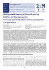 Research paper thumbnail of Monitoring and diagnosis of historical masonry buildings and future perspective = Monitoreo y diagnóstico de edificios históricos de mampostería y perspectiva futura