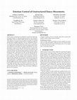 Research paper thumbnail of Emotion control of unstructured dance movements