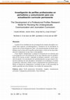 Research paper thumbnail of Investigación de perfiles profesionales en periodismo y comunicación para una actualización curricular permanente