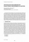 Research paper thumbnail of Applying In-Situ Recalibration for Sound Strength Measurements in Auditoria