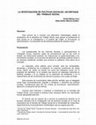 Research paper thumbnail of La Investigación De Políticas Sociales: Un Enfoque Del Trabajo Social