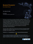 Research paper thumbnail of Buddhist Philosophy, course by Mario Poceski (poster)