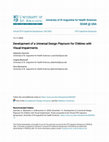 Research paper thumbnail of Development of a Universal Design Playroom for Children with Visual Impairments