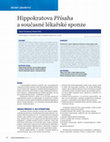 Research paper thumbnail of Hippokratova přísaha a současné lékařské sponze