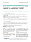 Research paper thumbnail of Torsion bottle, a very simple, reliable, and cheap tool for a basic scoliosis screening