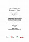 Research paper thumbnail of Language and Law Linguagem e Direito Editors / Diretores Book Reviews Editors / Editores de Recensões PhD Abstracts Editor / Editora de Resenhas de Teses Cover / Capa