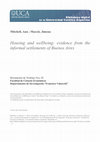 Research paper thumbnail of Housing and wellbeing: evidence from the informal settlements of Buenos Aires