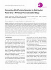 Research paper thumbnail of Connecting Wind Turbine Generator to Distribution Power Grid—A Preload Flow Calculation Stage