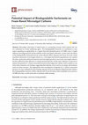 Research paper thumbnail of Potential Impact of Biodegradable Surfactants on Foam-Based Microalgal Cultures