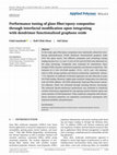 Research paper thumbnail of Performance tuning of glass fiber/epoxy composites through interfacial modification upon integrating with dendrimer functionalized graphene oxide