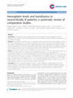 Research paper thumbnail of Hemoglobin levels and transfusions in neurocritically ill patients: a systematic review of comparative studies