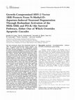 Research paper thumbnail of Growth-compromised HSV-2 vector ΔRR protects from N-methyl-D-aspartate-induced neuronal degeneration through redundant activation of the MEK/ERK and PI3-K/Akt survival pathways, either one of which overrides apoptotic cascades