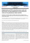 Research paper thumbnail of Optimization of DNA extraction from seeds and leaf tissues of Chrysanthemum (Chrysanthemum indicum) for polymerase chain reaction