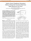 Research paper thumbnail of Analisis Sensor Pengukuran Konsentrasi Glukosa Prinsip Macrobending pada Serat Optik Multimode Step-Index