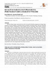 Research paper thumbnail of Kualitas Sarana Dan Prasarana Perumahan Griya Harapan Weleri