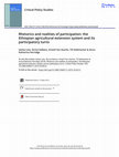 Research paper thumbnail of Rhetorics and realities of participation: the Ethiopian agricultural extension system and its participatory turns