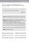 Research paper thumbnail of Treatment outcomes of midfacial segment pain: experience from the Liverpool multi-disciplinary team facial pain clinic