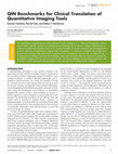 Research paper thumbnail of QIN Benchmarks for Clinical Translation of Quantitative Imaging Tools