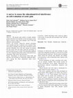 Research paper thumbnail of A survey to assess the educational-level interference on self-evaluation of acute pain