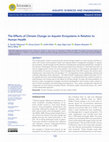 Research paper thumbnail of The Effects of Climate Change on Aquatic Ecosystems in Relation to Human Health