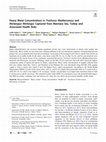 Research paper thumbnail of Heavy Metal Concentrations in Trachurus Mediterraneus and Merlangius Merlangus Captured from Marmara Sea, Turkey and Associated Health Risks