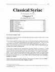 Research paper thumbnail of Classical Syriac Grammar - Chapter 5