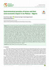 Research paper thumbnail of Gastrointestinal parasites of horses and their socio-economic impact in Jos Plateau – Nigeria