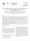 Research paper thumbnail of Validation of the Italian version Inventory of Complicated Grief (ICG): A study comparing CG patients versus bipolar disorder, PTSD and healthy controls