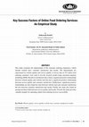 Research paper thumbnail of Key success factors of online food ordering services:an empirical study