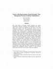 Research paper thumbnail of Factors Affecting Secondary School Principals’ Time Management Practices in Khyber Pakhtunkhwa