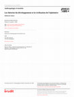 Research paper thumbnail of Les théories du développement et la civilisation de l'éphémère