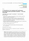 Research paper thumbnail of www.mdpi.com/journal/ijerph Review A Critical Review of an Authentic and Transformative Environmental Justice and Health Community — University Partnership