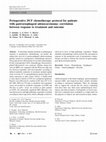 Research paper thumbnail of Perioperative DCF chemotherapy protocol for patients with gastroesophageal adenocarcinoma: correlation between response to treatment and outcome