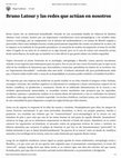 Research paper thumbnail of Bruno Latour y las redes que actúan en nosotros