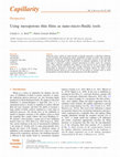 Research paper thumbnail of Using mesoporous thin films as nano-micro-fluidic tools